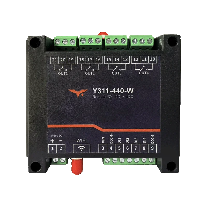 Y311-440 4DI+4DO Remote I/O Module with WiFi and Ethernet ports
