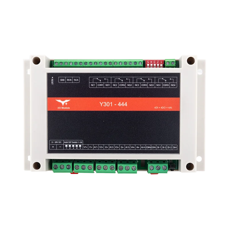 I/O Modules with 4 digital input & 4 digital output (relay output) & 4 analog input